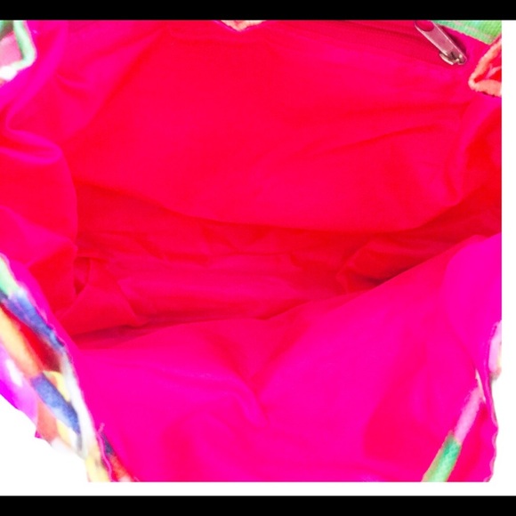 SWEETZ-A-RIFFIC Gum Ball Print Backpack/Bag With Drawstring Fastening Hot Pink - Picture 12 of 14